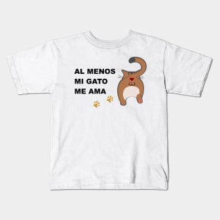 Al menos mi gato me ama 2 Cat male Kids T-Shirt